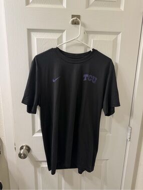 Nike TCU Black Short-Sleeve Dri Fit Tee